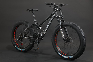 <span class=keywords><strong>26</strong></span> 27,5 29 4,0 Marco de aleación de neumáticos 21 Cable de velocidad Freno de disco MTB Mountain Fat <span class=keywords><strong>Bike</strong></span> Bicicleta de nieve - Product Image 2