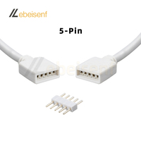 Kabel ekstensi lampu LED, Strip cahaya LED bebas las, kawat penghubung 1M 2.5M 5M 7.5M 10M 4-Pin 5-Pin 6-Pin untuk lampu RGB RGBW RGBCW