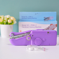 Accessoire de tricot et de couture portable, mini, alimenté par piles AA, compact, multifonctionnel, durable, en plastique rose
