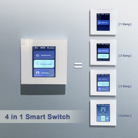 Interruptor de Luz Inteligente Táctil LCD de 1/2/3/4 Botones para Automatización del Hogar Inteligente Tuya, Compatible con Tuya Smart Life y Apple Homekit