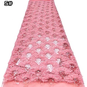 <span class=keywords><strong>Tela</strong></span> de <span class=keywords><strong>Tul</strong></span> Francés de Alta Calidad, Transpirable, Bordada, con Lentejuelas, para Vestidos de Novia y Fiesta - Product Image 4