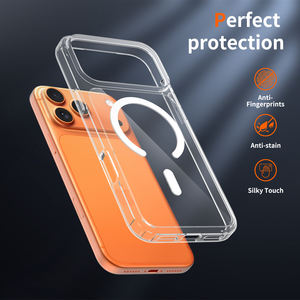 Coque de téléphone magnétique transparente anti-rayures et anti-jaunissement pour iPhone 17 14 15 16 Pro Max avec recharge sans fil - Product Image 2