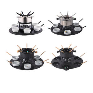 Ensemble de <span class=keywords><strong>fondue</strong></span> au chocolat, au fromage et à la <span class=keywords><strong>viande</strong></span> pour buffet de fête, appareil à <span class=keywords><strong>fondue</strong></span> avec 6 fourchettes à <span class=keywords><strong>fondue</strong></span>, pour 6 personnes, noir - Product Image 5