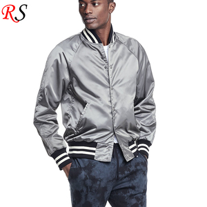 Blousons bombardiers <span class=keywords><strong>Varisity</strong></span> pour hommes, coupe-vent surdimensionné, vestes de baseball en satin personnalisées - Product Image 1