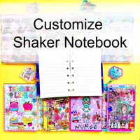 Cuaderno personalizado A5/A6/A7 con diseño de dibujos animados, cuaderno acrílico exquisito de hojas sueltas, divertido cuaderno DIY con cuentas focales de PVC.