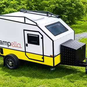 Tremendous Quality Low Cost <b>Storage</b> <b>Box</b> Campella Mini Caravan 2 Person Yellow Aluminum RV Small Travel Trailer With Rear Outdoor - Product Image 4