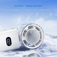 Ventilateur de cou mains libres 2026, portable, à vitesse variable, écran LCD, rechargeable USB, sensation de fraîcheur, 3 couleurs, vente en gros OEM