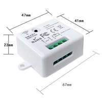 Interrupteur intelligent sans fil RF433 AC85-265V 10A, télécommande sans fil, pas de câblage requis, contrôleur marche/arrêt pour lumières et lampes