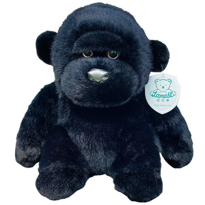 Peluche Requin Noir Simulé avec Rembourrage en Coton PP, Jouet Animal Mignon pour Bébé, pour les 2 ans et plus, Hauteur 11-30cm - Product Image 1