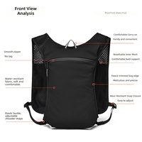Sac à dos d'hydratation léger personnalisé avec logo, gilet de course respirant en maille pour poche à eau, idéal pour le cyclisme, le marathon et la randonnée