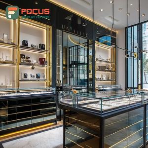 Minimalist Custom Jewelry Display Counter Manufacturer Wood Frame Brand Store Showcase Cabinet - Product Image 6