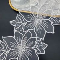 Dentelle à paillettes en tube perlé pour mariage, accessoires féminins de haute qualité, accessoires décoratifs doux pour la maison, vente en gros
