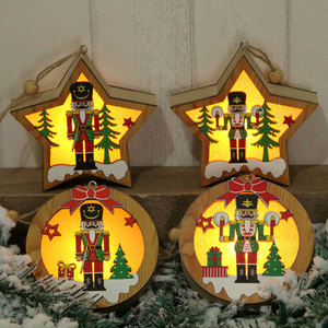 Christmas decorations, walnut soldier wooden <b>light</b>-<b>up</b> ornaments, Christmas <b>tree</b> ornaments, Christmas gifts - Product Image 4