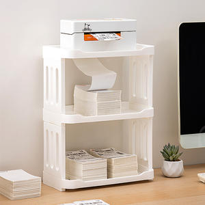 Soporte de Escritorio para Impresora de 3 Niveles Lulu, Organizador de Oficina Blanco, Estante de Almacenamiento, Impresora de Etiquetas de Papel Térmico, Envío Exprés - Product Image 2