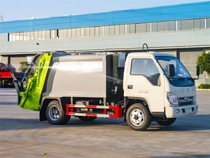 Camion compacteur à chargement arrière Foton Mini 4X2 LHD/RHD 4CBM pour la collecte des déchets résidentiels, directement du fabricant - Product Image 2
