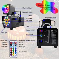 500W RGB LED boule magique Machine à fumée Disco boule stroboscopique lumières de scène pour les fêtes à la maison Halloween et Noël