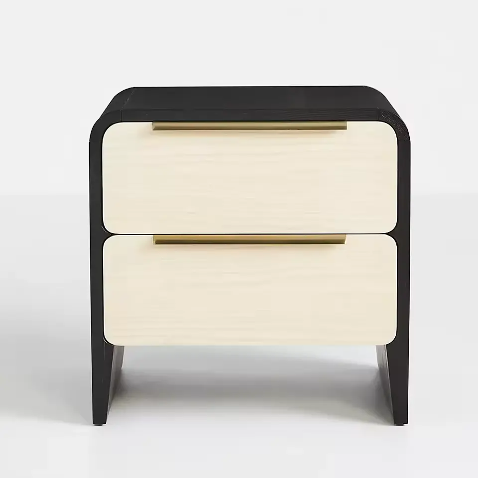 Nordic hotel Luxury solid wood Modern Floating nightstand drawers for bedroom furniture