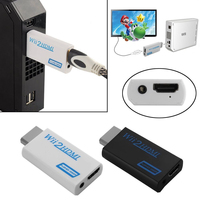 Konverter Adaptor Wii ke HDMI Full HD 1080P Wii2HDMI dengan Audio 3.5mm untuk PC, Monitor HDTV, Tampilan Putih dan Hitam