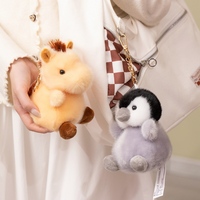 Porte-clés en peluche douce de 13 cm, format paume, avec sac à billes à l'intérieur, pour la décoration de sacs à dos d'enfants, cadeau, faible MOQ