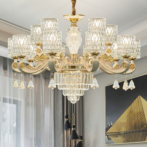 Lustre en alliage <span class=keywords><strong>de</strong></span> Zinc, lustre en <span class=keywords><strong>cristal</strong></span> <span class=keywords><strong>de</strong></span> luxe pour salon, <span class=keywords><strong>salle</strong></span> à manger, hôtel, réception <span class=keywords><strong>de</strong></span> mariage, décoration - Product Image 1