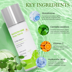 OEM ODM Etiqueta Privada Centella Asiatica Niacinamida Hidratante Calmante Antioxidante Glutatión Tónico Facial - Product Image 4