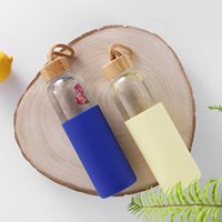 IKOO botol air kaca borosilikat 1000ml, grosir untuk jus dan air mendidih