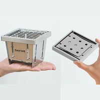 Mini barbecue pliable en acier inoxydable, portable, pour le camping en plein air, les pique-niques, la randonnée et les voyages