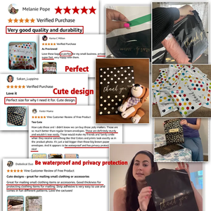 Bolsas de envío impresas a cuadros de Navidad, bolsas de envío gruesas de 2.4mil, bolsas de embalaje autosellantes impermeables y resistentes al desgarro - Product Image 5