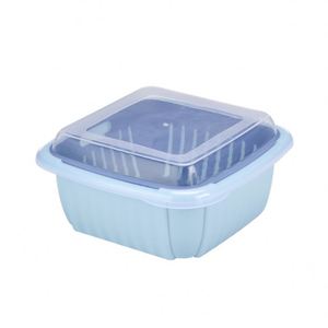 Household Kitchen Tools Double Layer Multi-function Sink Strainer Fruit <b>Vegetable</b> Washing Bowl Plastic Drain Basket - Product Image 4