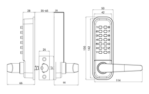 Hợp kim kẽm hai mặt kỹ thuật số khóa cửa mật khẩu cơ khí kỹ thuật số <span class=keywords><strong>push</strong></span> <span class=keywords><strong>button</strong></span> <span class=keywords><strong>Door</strong></span> <span class=keywords><strong>Lock</strong></span> - Product Image 4
