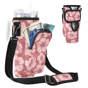 Bolsa Portabotellas de Agua Personalizada Hawaiana de 40 oz, Funda Deportiva para Vaso, Portavasos Portátil con Correa de Hombro Ajustable - Product Image 2