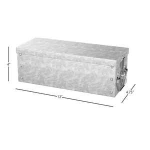 Caja de bloqueo con asa plegable Cofre de almacenamiento de metal duradero con diseño apilable para asegurar objetos de valor, efectivo, joyas