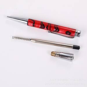 High End 13 Cm Multi-Color Custom Logo Metalen Twist Acryl Balpen Met Kristal Top Promotionele 1.0Mm Tip Cadeau - Product Image 5