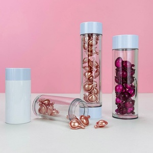 Botella Cosmética de Plástico PET Translúcido de 50 ml, 80 ml, 100 ml para Esencia en Cápsulas con Tapa Blanca, Botella de Plástico para Suero de 30 ml - Product Image 1