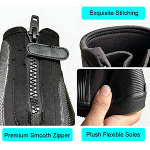 Botas de Agua de Neopreno SBART X02 Ligeras con Cremallera hasta el Tobillo, 5mm, Antideslizantes, para Buceo, Snorkel, Apnea, Surf, Personalizadas - Product Image 3