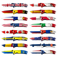 Couteau de poche pliable Hongrui, nouveau modèle imprimé en 3D, manche en acier inoxydable, pour la chasse, le camping, la survie, cadeau