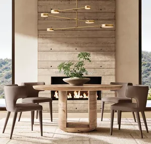 Mesa de comedor redonda Sassanid Modern Classical Architecture Oak Bora - Product Image 1