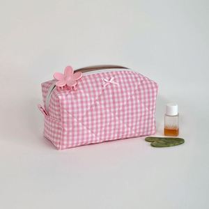 Pochette de voyage matelassée en coton écologique, réutilisable, légère, recyclable, personnalisable, pour femme, avec fermeture éclair - Product Image 3