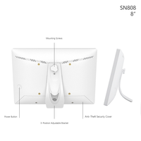 Tablette industrielle Android 8 pouces RK3576S avec écran tactile capacitif projectif 10 points, montage mural, Ethernet PoE, en stock SN808
