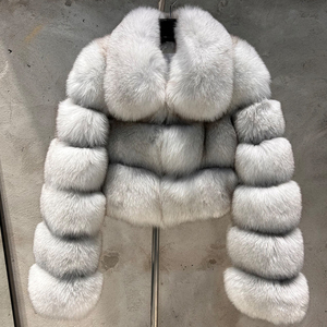 Nouvelle veste d'hiver en fourrure de renard véritable, manteaux courts en fourrure de renard pour femmes, vestes en fourrure blanche naturelle - Product Image 1