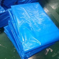 Bâche imperméable ignifuge double face en PE bleu de grande taille et très résistante, couverture de protection extérieure polyvalente