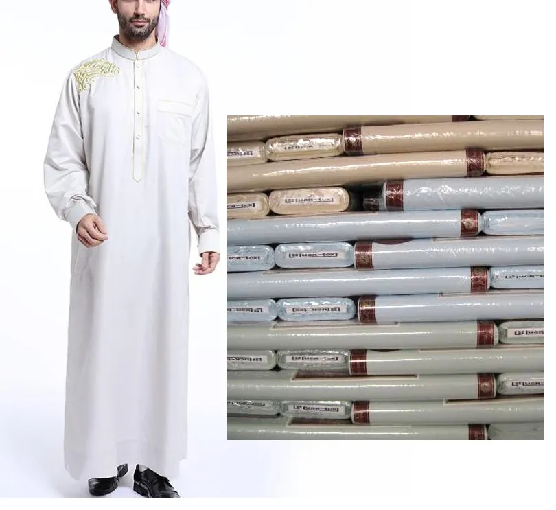 Thobe alshiaka 새로운 디자인 사우디 아라비아 thobe drosh thobe fabric