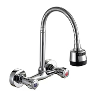 Robinet de cuisine à double poignée et double commande, universel, chaud/froid, pour évier, style classique, robinet de salle de bain, directement de l'usine