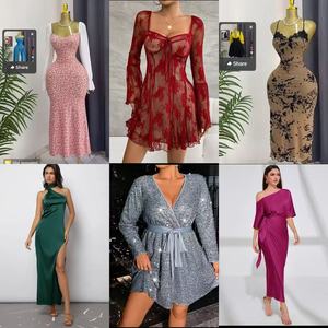 Vestido de moda casual de color liso con pequeñas rayas, estilo <span class=keywords><strong>Mashup</strong></span>, venta al por mayor, novedad 2026, superventas transfronterizo. - Product Image 5
