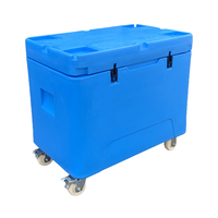 Glacière isotherme portable de haute qualité en PE rotomoulé 330L, avec roues de chariot et design de dessin animé personnalisable, pour glace sèche