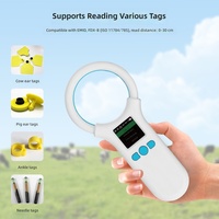 Lector de chips para mascotas W91 1.44 LCD, escáner encapsulado en vidrio, ABS, compatible con tarjetas FDX/EMID de baja frecuencia, 8 cm
