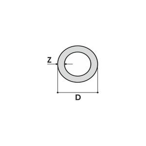 Tubo de aluminio Tondo Estruso Grezzo Dimensioni 6x1-150x3mm Lunghezza 6000mm Realizzato Lega 6060 T5 Ideale Per Uso Con Finitura - Product Image 6