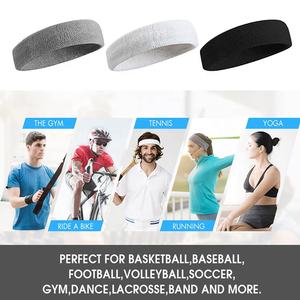 Diadema elástica con logo personalizado para el hogar y el exterior, muñequera de tela de felpa colorida - Product Image 5