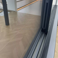 Ventanas Corredizas de Aluminio Personalizadas de Fábrica para Dormitorio, Ventana Corrediza de 6 Rieles para Balcón de Villa, Color Negro, Ahorro de Energía