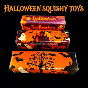 Nouveaux Squishies en verre Citrouille et Fantôme d'Halloween - Emballage PVC transparent - Rebond lent, extra collant - Produit phare et best-seller sur internet - Product Image 2
